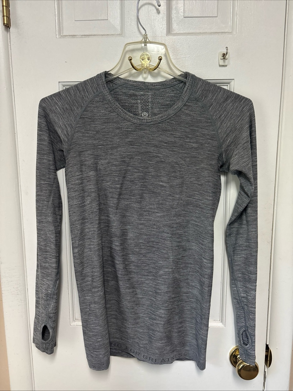 Lululemon Grey Long Sleeve Swiftly Tech Size 4 Regular Length